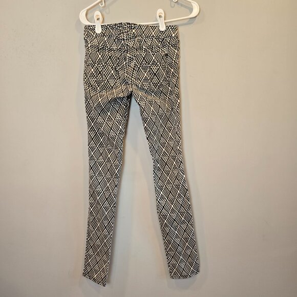 Tripp NYC Daang Goodman Skinny Jeans Geometric Distressed Juniors 1 Black White - Picture 5 of 12